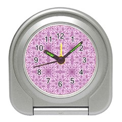 Ornamental Pink Travel Alarm Clock by snowwhitegirl