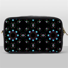 Embroidery Paisley Black Toiletries Bag (one Side) by snowwhitegirl