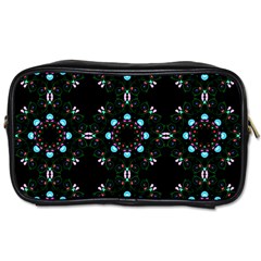 Embroidery Paisley Black Toiletries Bag (two Sides) by snowwhitegirl