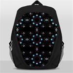 Embroidery Paisley Black Backpack Bag Front