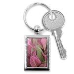 Pink Leaves Key Chains (Rectangle)  Front