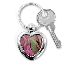 Pink Leaves Key Chains (heart)  by snowwhitegirl