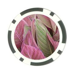 Pink Leaves Poker Chip Card Guard (10 Pack) by snowwhitegirl