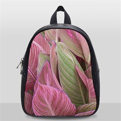 Pink Leaves School Bag (small) by snowwhitegirl