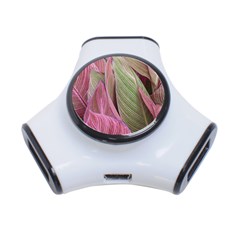 Pink Leaves 3-port Usb Hub by snowwhitegirl