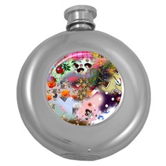 Pattern Patchwork Round Hip Flask (5 Oz) by snowwhitegirl