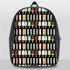 Candy Popsicles Black School Bag (large) by snowwhitegirl