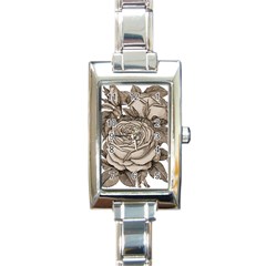 Flowers 1776626 1920 Rectangle Italian Charm Watch by vintage2030