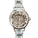 Flowers 1776626 1920 Round Italian Charm Watch Front