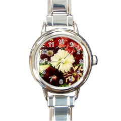 Flowers 1776585 1920 Round Italian Charm Watch by vintage2030