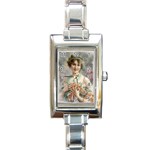 Vintage 1501577 1280 Rectangle Italian Charm Watch Front