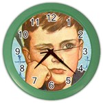 Retro Boy Color Wall Clock Front