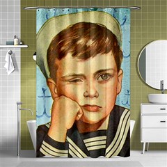 Retro Boy Shower Curtain 48  X 72  (small)  by vintage2030