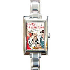 Retro 1326258 1920 Rectangle Italian Charm Watch by vintage2030