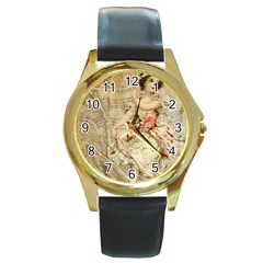 Fairy 1229009 1280 Round Gold Metal Watch by vintage2030