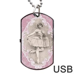 Lady 1112861 1280 Dog Tag Usb Flash (two Sides) by vintage2030