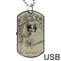 Vintage 1079414 1920 Dog Tag Usb Flash (two Sides) by vintage2030