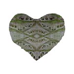 Broccoli Tree Green Standard 16  Premium Flano Heart Shape Cushions Back