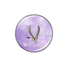 Cute Little Pegasus With Butterflies Hat Clip Ball Marker by FantasyWorld7