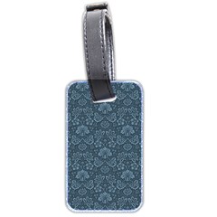 Damask Blue Luggage Tags (two Sides) by vintage2030