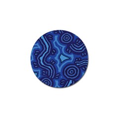 Aboriginal Art - Blue Campsites Golf Ball Marker (10 Pack) by hogartharts