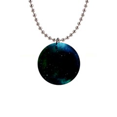 Galaxy Sky Blue Green Button Necklaces by snowwhitegirl