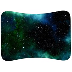 Galaxy Sky Blue Green Velour Seat Head Rest Cushion by snowwhitegirl