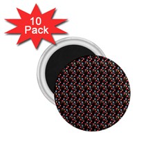 Vintage Floral Black 1 75  Magnets (10 Pack)  by snowwhitegirl