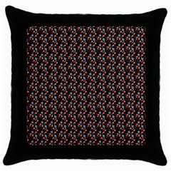 Vintage Floral Black Throw Pillow Case (black) by snowwhitegirl