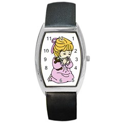 Praying Girl Barrel Style Metal Watch by snowwhitegirl