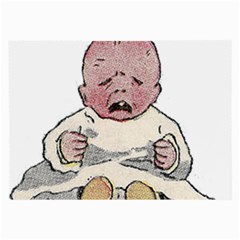 Crying Baby Large Glasses Cloth by snowwhitegirl