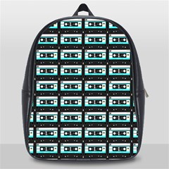 Aqua Cassette School Bag (large) by snowwhitegirl