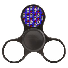 Skull Pattern Blue Finger Spinner by snowwhitegirl