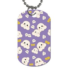 Cute Kawaii Popcorn Pattern Dog Tag (two Sides) by Valentinaart