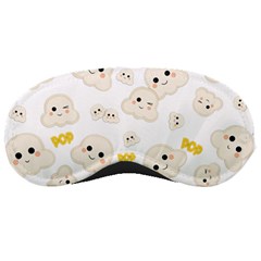 Cute Kawaii Popcorn Pattern Sleeping Masks by Valentinaart