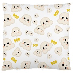 Cute Kawaii Popcorn Pattern Large Cushion Case (one Side) by Valentinaart