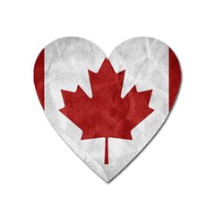 Canada Grunge Flag Heart Magnet by Valentinaart