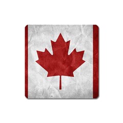 Canada Grunge Flag Square Magnet by Valentinaart