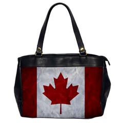 Canada Grunge Flag Oversize Office Handbag by Valentinaart