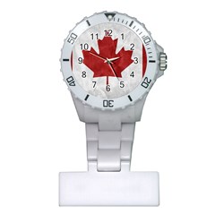 Canada Grunge Flag Plastic Nurses Watch by Valentinaart