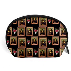 Mona Lisa Frame Pattern Accessory Pouch (large) by snowwhitegirl