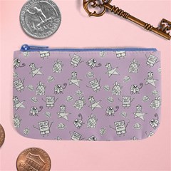 Doodle Bob Pattern Large Coin Purse by Valentinaart