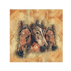 Head Horse Animal Vintage Small Satin Scarf (square) by Simbadda