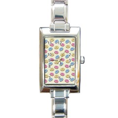 Donuts Pattern Rectangle Italian Charm Watch by Valentinaart