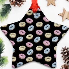 Donuts Pattern Star Ornament (two Sides) by Valentinaart