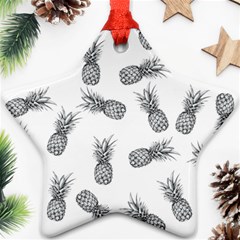 Pineapple Pattern Star Ornament (two Sides) by Valentinaart