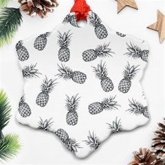 Pineapple Pattern Snowflake Ornament (two Sides) by Valentinaart