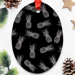 Pineapple Pattern Oval Ornament (two Sides) by Valentinaart