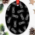 Pineapple pattern Oval Ornament (Two Sides) Front