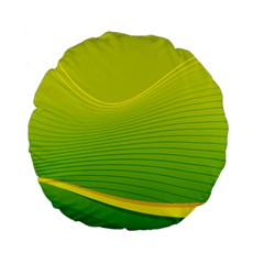 Background Color Fresh Beautiful Standard 15  Premium Flano Round Cushions by Simbadda